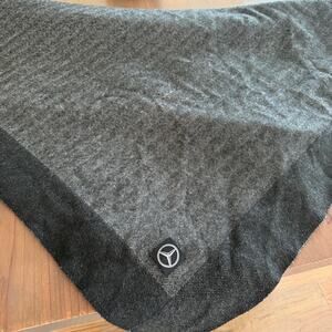 Mercedes Benz Charcoal Gray Herringbone Throw blanket OEM100% acrylic 59x79